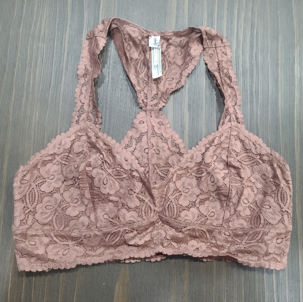 Free People Lace Bralette in Mauve